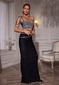 Dark Obsidian Couture Long Dress